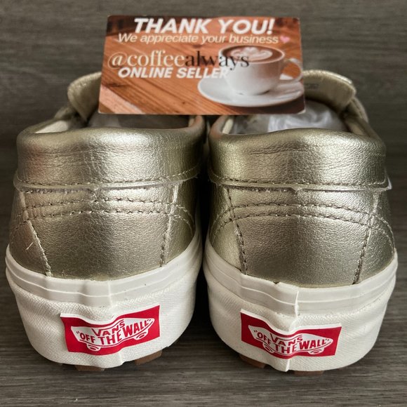 Vans Style 53 Soft Leather Light Gold Marshmallow Size 5 Women's NWOB - Picture 5 of 7
